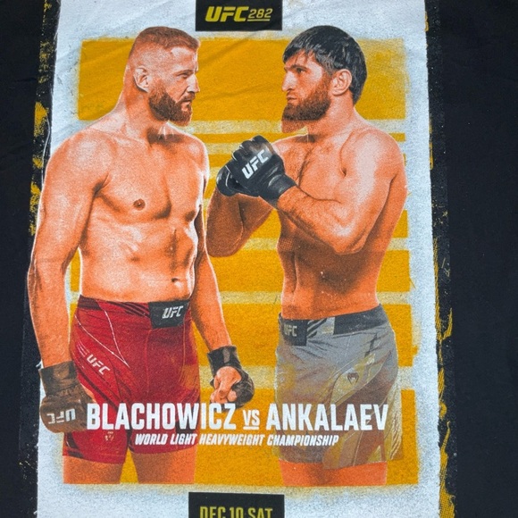 UFC 282 Men’s Black Size Large Double Sided Graphic Short Sleeve T Shirt - Picture 6 of 9